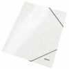 Leitz Wow 3 Flap Card Folders Pearl White 39820001 Pack 10 Fusion Office