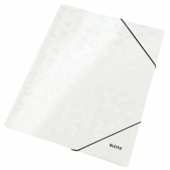 Leitz Wow 3 Flap Card Folders Pearl White 39820001 Pack 10 Fusion Office