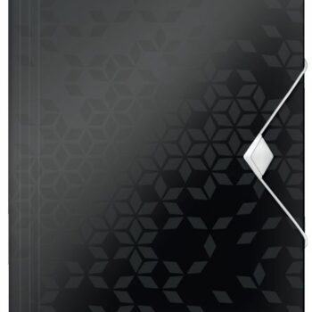 Leitz Wow 3 Flap Polypropylene Folders Black 45990095 Pack 10 Fusion Office