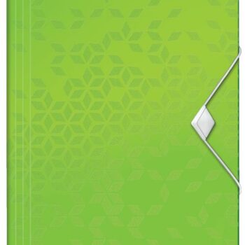 Leitz Wow 3 Flap Polypropylene Folders Green 45990054 Pack 10 Fusion Office