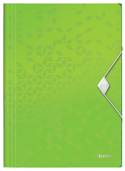 Leitz Wow 3 Flap Polypropylene Folders Green 45990054 Pack 10 Fusion Office