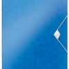 Leitz Wow 3 Flap Polypropylene Folders Metallic Blue 45990036 Pack 10 Fusion Office