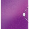 Leitz Wow 3 Flap Polypropylene Folders Purple 45990062 Pack 10 Fusion Office