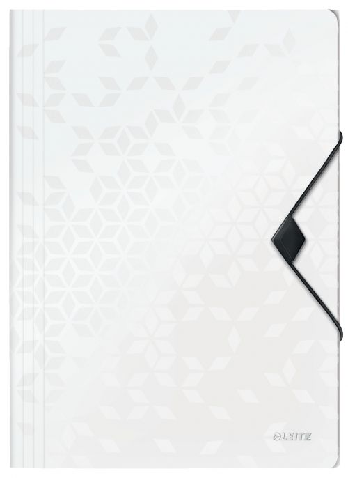 Leitz Wow 3 Flap Polypropylene Folders White 45990001 Pack 10 Fusion Office