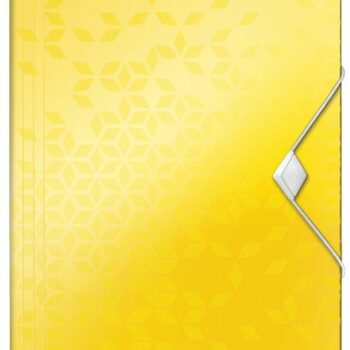 Leitz Wow 3 Flap Polypropylene Folders Yellow 45990016 Pack 10 Fusion Office