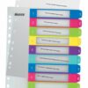 Leitz Wow A4 Index Extra Wide 1 10 Polypropylene 12430000 Pack 10 Fusion Office