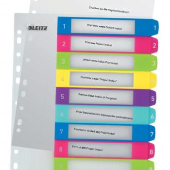 Leitz Wow A4 Index Extra Wide 1 10 Polypropylene 12430000 Pack 10 Fusion Office
