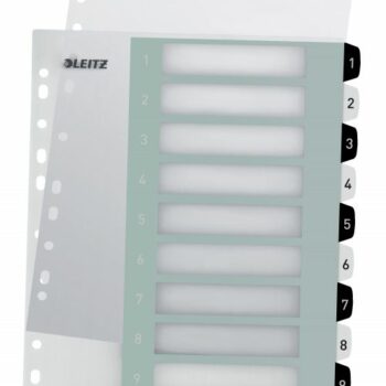 Leitz Wow A4 Index Extra Wide 1 10 Printable 12150000 Pack 10 Fusion Office