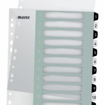 Leitz Wow A4 Index Extra Wide 1 12 Printable 12160000 Pack 10 Fusion Office