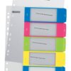 Leitz Wow A4 Index Extra Wide 1 5 Polypropylene 12410000 Pack 20 Fusion Office