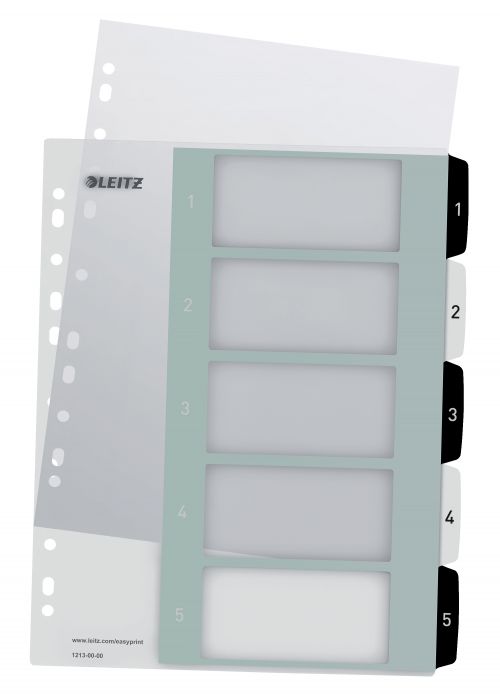 Leitz Wow A4 Index Extra Wide 1 5 Printable 12130000 Pack 20 Fusion Office