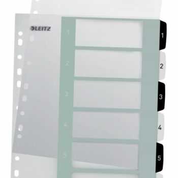 Leitz Wow A4 Index Extra Wide 1 6 Printable 12140000 Pack 20 Fusion Office