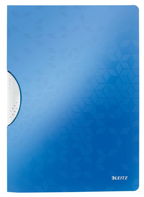 Leitz Wow Colorclip Files A4 Blue Metallic 41850036 Pack 10 Fusion Office