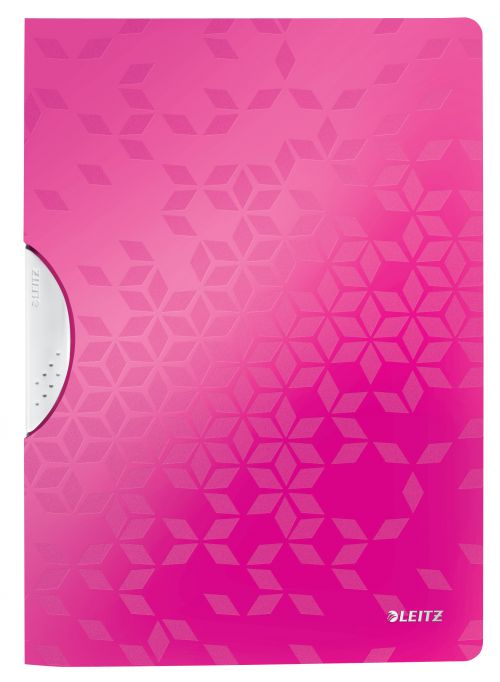 Leitz Wow Colorclip Files A4 Pink Metallic 41850023 Pack 10 Fusion Office