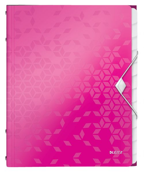 Leitz Wow Divider Book 12tab Pink Metallic 46340023 Fusion Office