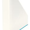 Leitz Wow Dual Colour Magazine File White Blue 53621036 Fusion Office