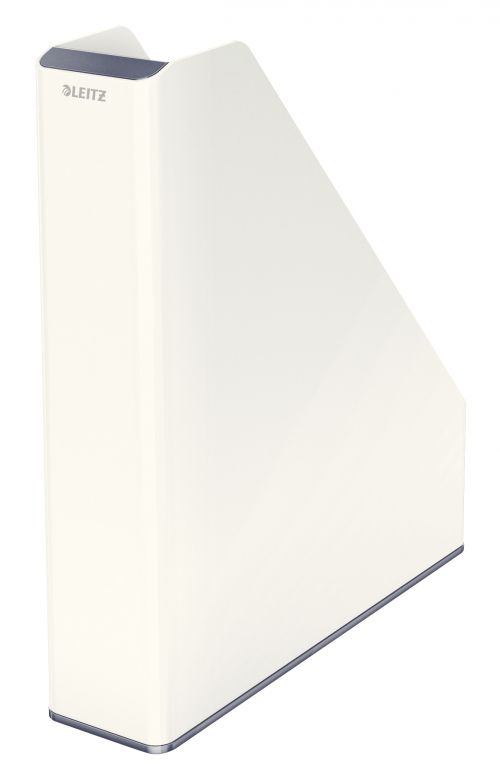 Leitz Wow Dual Colour Magazine File White Grey 53621001 Fusion Office