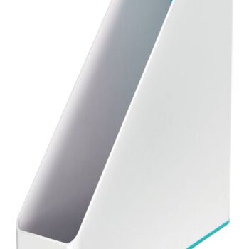 Leitz Wow Dual Colour Magazine File White Ice Blue 53621051 Fusion Office