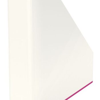 Leitz Wow Dual Colour Magazine File White Pink 53621023 Fusion Office