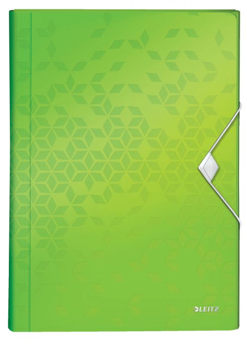 Leitz Wow Expanding Organiser Files Green 45890054 Pack 5 Fusion Office