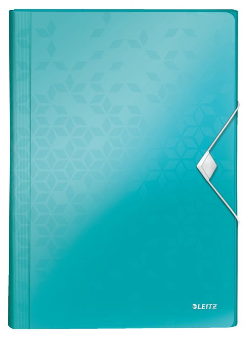 Leitz Wow Expanding Organiser Files Ice Blue 45890051 Pack 5 Fusion Office