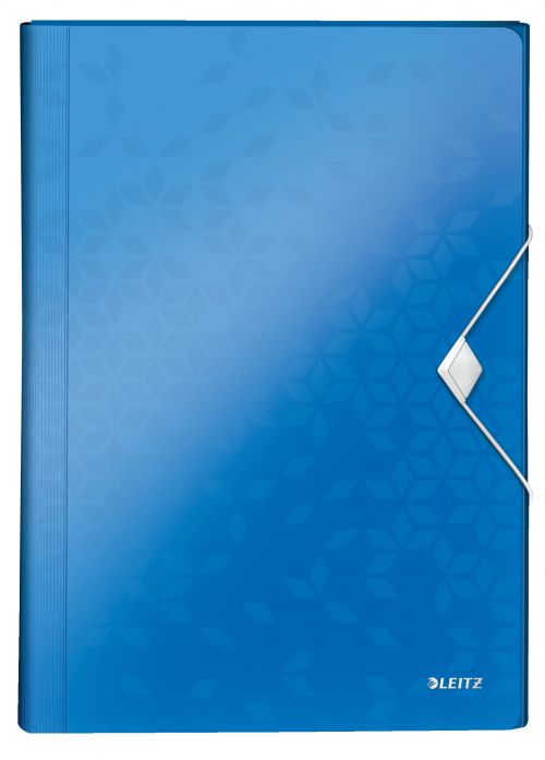 Leitz Wow Expanding Organiser Files Metalli Bluec 45890036 Pack 5 Fusion Office
