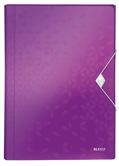 Leitz Wow Expanding Organiser Files Purple 45890062 Pack 5 Fusion Office