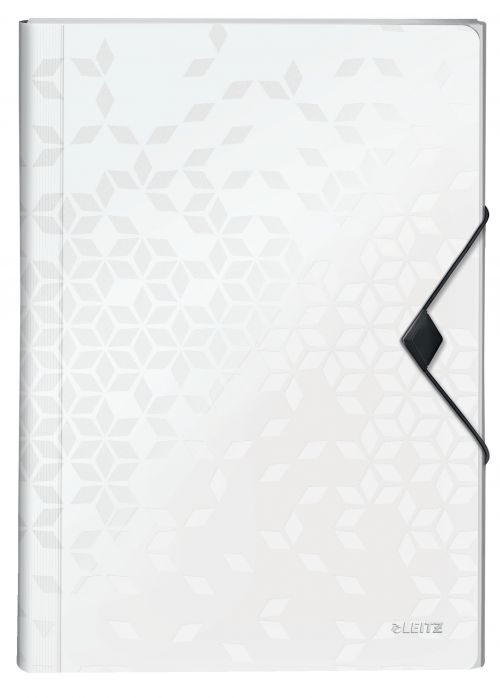 Leitz Wow Expanding Organiser Files White 45890001 Pack 5 Fusion Office