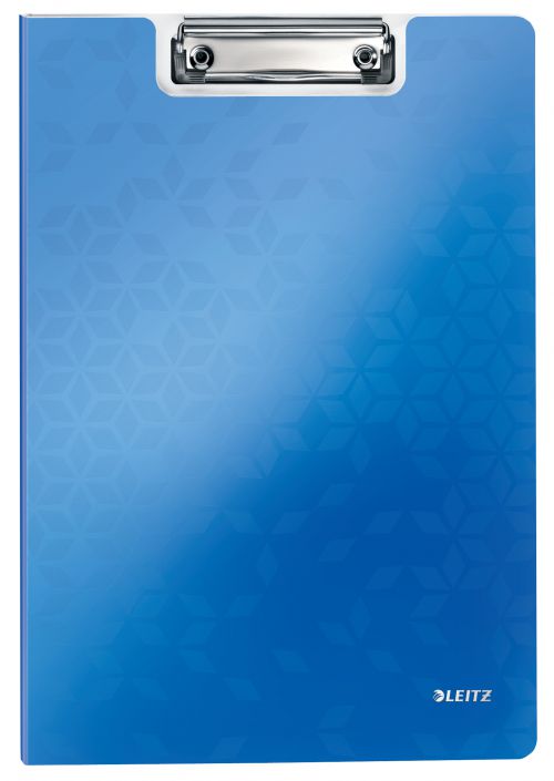 Leitz Wow Foldover Clipboard A4 Metallic Blue 41990036 Pack 10 Fusion Office