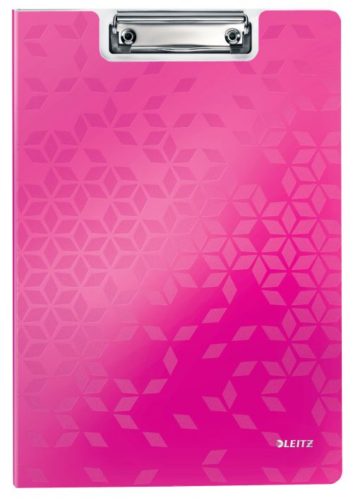 Leitz Wow Foldover Clipboard A4 Metallic Pink 41990023 Pack 10 Fusion Office