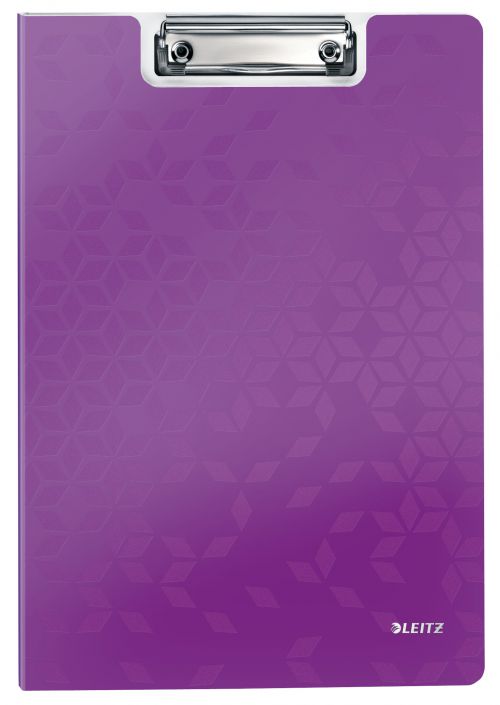 Leitz Wow Foldover Clipboard A4 Metallic Purple 41990062 Pack 10 Fusion Office