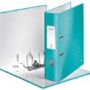 Leitz Wow Laminated Lever Arch Files Ice Blue 10054051 Pack 5 Fusion Office