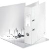 Leitz Wow Laminated Lever Arch Files Pearl White 10054001 Pack 5 Fusion Office