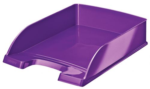 Leitz Wow Letter Trays Metallic Purple 52263062 Pack 5 Fusion Office