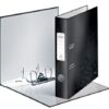 Leitz Wow Lever Arch Files 50mm Black 10060095 Pack 10 Fusion Office