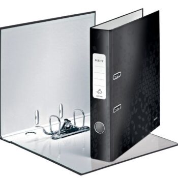 Leitz Wow Lever Arch Files 50mm Black 10060095 Pack 10 Fusion Office