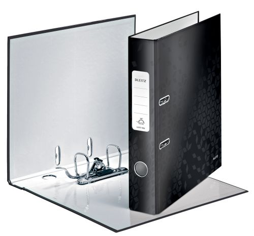 Leitz Wow Lever Arch Files 50mm Black 10060095 Pack 10 Fusion Office