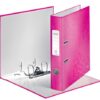 Leitz Wow Lever Arch Files 50mm Metallic Pink 10060023 Pack 10 Fusion Office