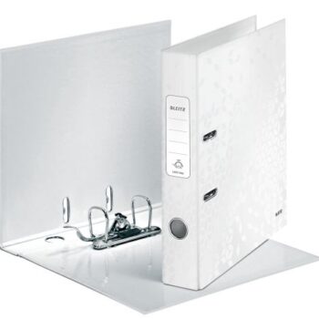 Leitz Wow Lever Arch Files 50mm Pearl White 10060001 Pack 10 Fusion Office
