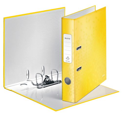 Leitz Wow Lever Arch Files 50mm Yellow 10060016 Pack 10 Fusion Office