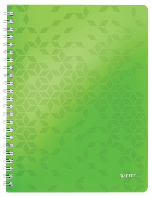 Leitz Wow Notebook A4 Polyprop Cover Green 46370054 Pack 6 Fusion Office