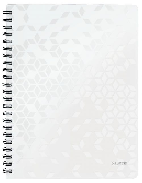 Leitz Wow Notebook A4 Polyprop Cover White 46370001 Pack 6 Fusion Office