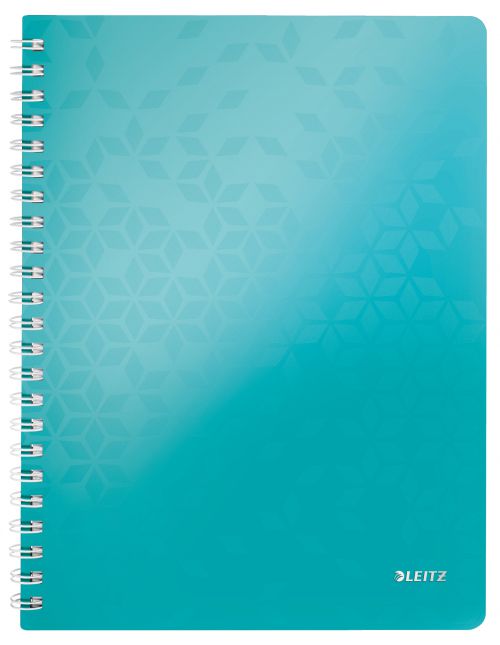 Leitz Wow Notebook A4 Polypropylene Cover Ice Blue 46370051 Pack 6 Fusion Office