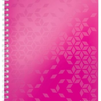 Leitz Wow Notebook A4 Polypropylene Cover Pink 46370023 Pack 6 Fusion Office