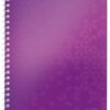Leitz Wow Notebook A4 Polypropylene Cover Purple 46370062 Pack 6 Fusion Office