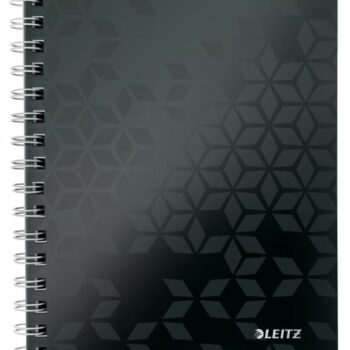 Leitz Wow Notebook A5 Polyprop Cover Black 46390095 Pack 6 Fusion Office