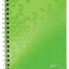 Leitz Wow Notebook A5 Polyprop Cover Green 46390054 Pack 6 Fusion Office