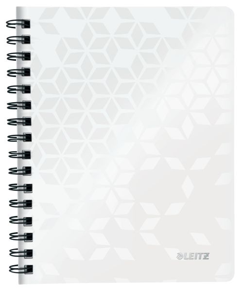 Leitz Wow Notebook A5 Polyprop Cover White 46390001 Pack 6 Fusion Office