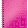 Leitz Wow Notebook A5 Polypropylene Cover Pink 46390023 Pack 6 Fusion Office