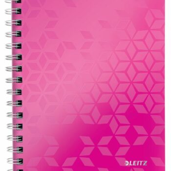 Leitz Wow Notebook A5 Polypropylene Cover Pink 46390023 Pack 6 Fusion Office